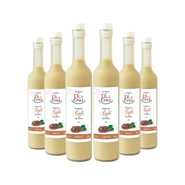 Sixpack de cremas de pisco con café